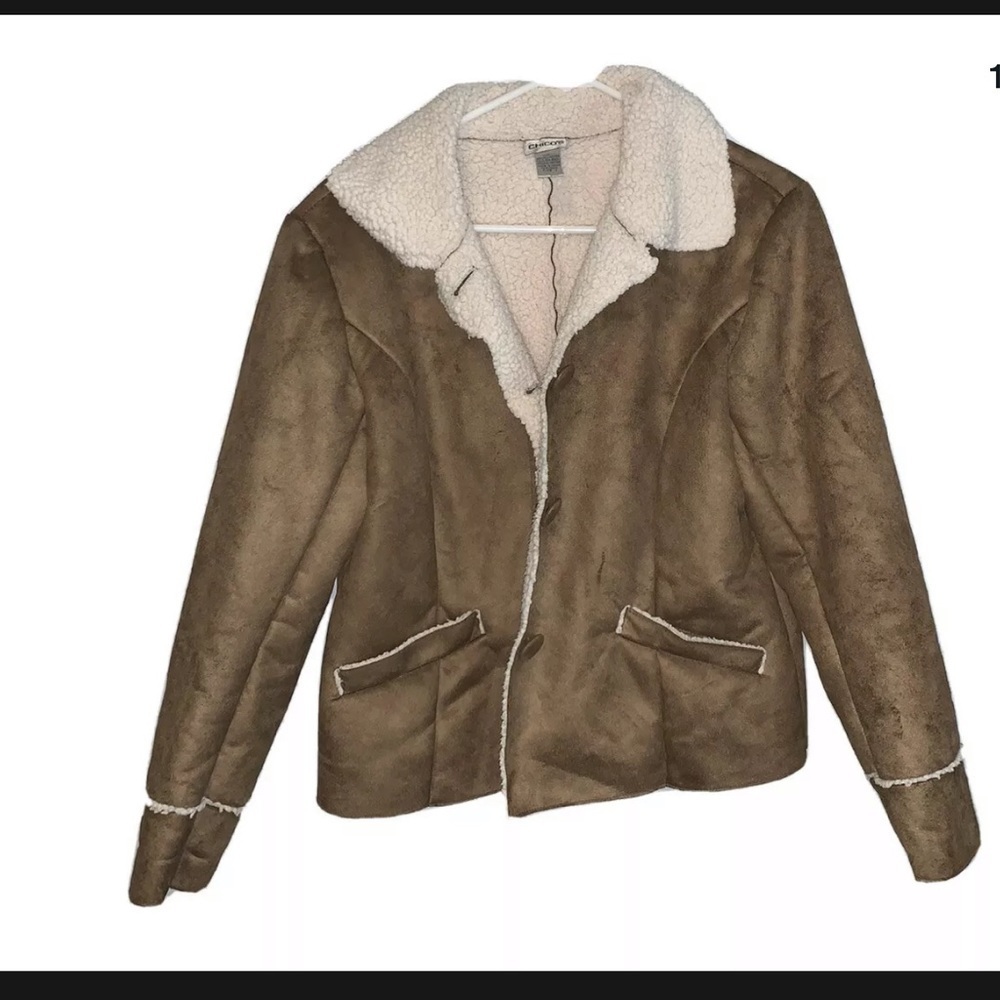 Chico’s faux fur coat007